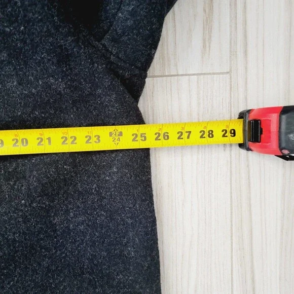 VTG Mens Lands End Wool Duffle Pea Coat Leather Toggles Blanket Lined Fall 42-44 - Picture 5 of 6